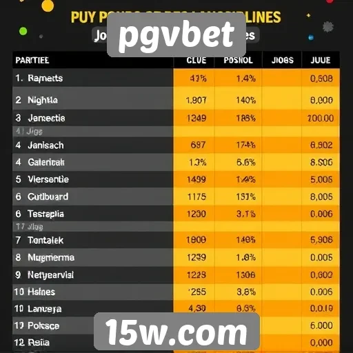Estatísticas de jogos mais populares no pgvbet